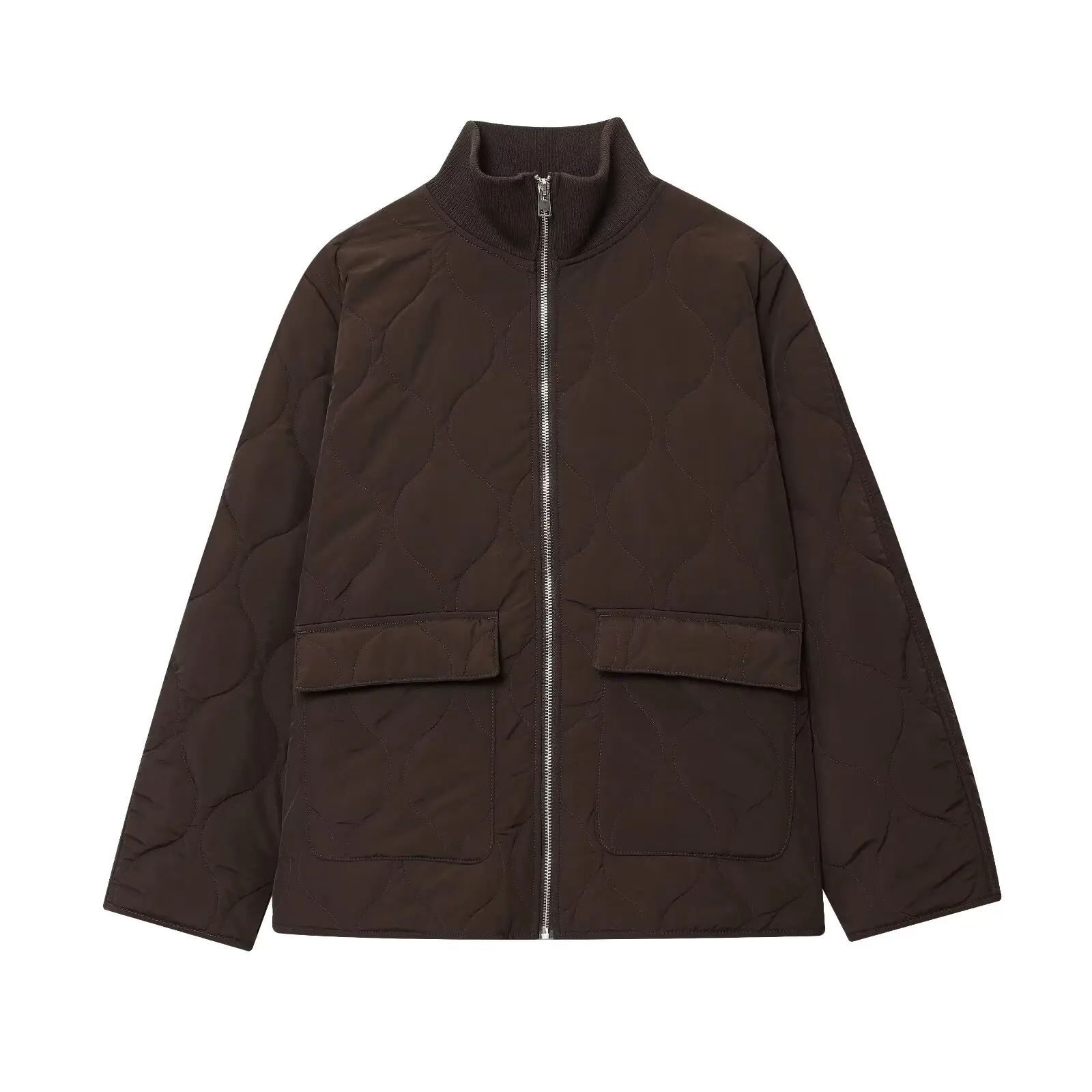 

European and American style 2025 new fashion style women's casual oversized quilted clip thin cotton jacket