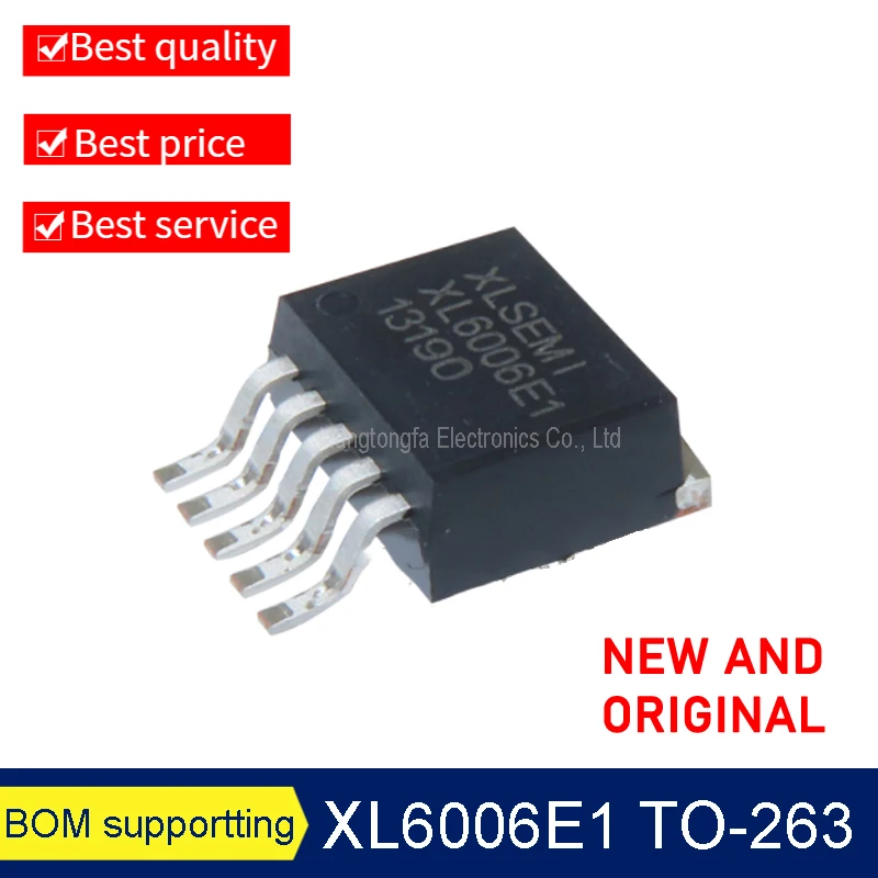 50PCS/LOT Original  XL6006E1 XL6006 TO263 5A 60V 180KHZ Boost DC Power Converter NEW