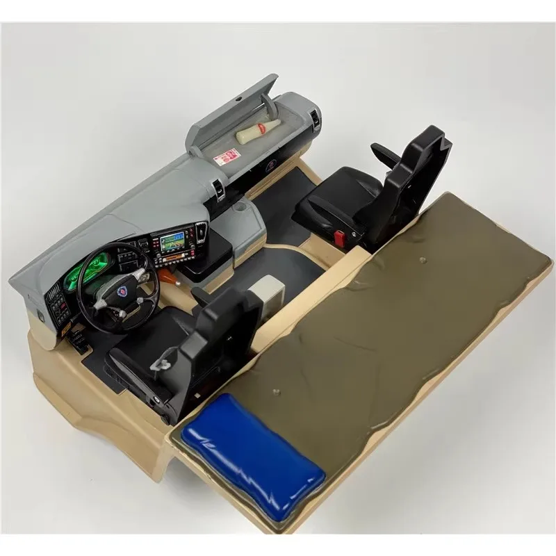 Interior Trim Center Console for 1/14 TAMIYA RC Truck Scania R730 Benz ACTROS 1851 VOLVO FH16 TGX Car DIY Parts