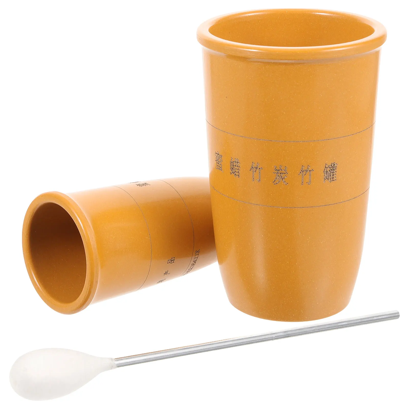 

Beeswax Bamboo Cupping Set Small 1 Large 1 Stick Wear Resistant Tasteless Massage Tools Use Long Lasting No Cracking