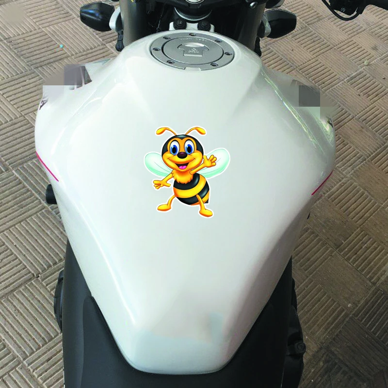 DS12# Cute Bee Sticker Waterproof Vinyl Decal- Perfect for Car, Laptop, and Window Decoration