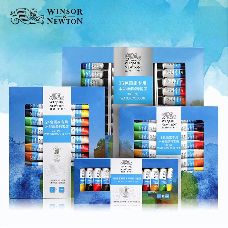 Imagem -06 - Winsor e Newton-tintas Aquarela Profissionais Conjunto de Viagem Pigmento Aquarela Pintura Artigos de Arte 36 Cores 10ml