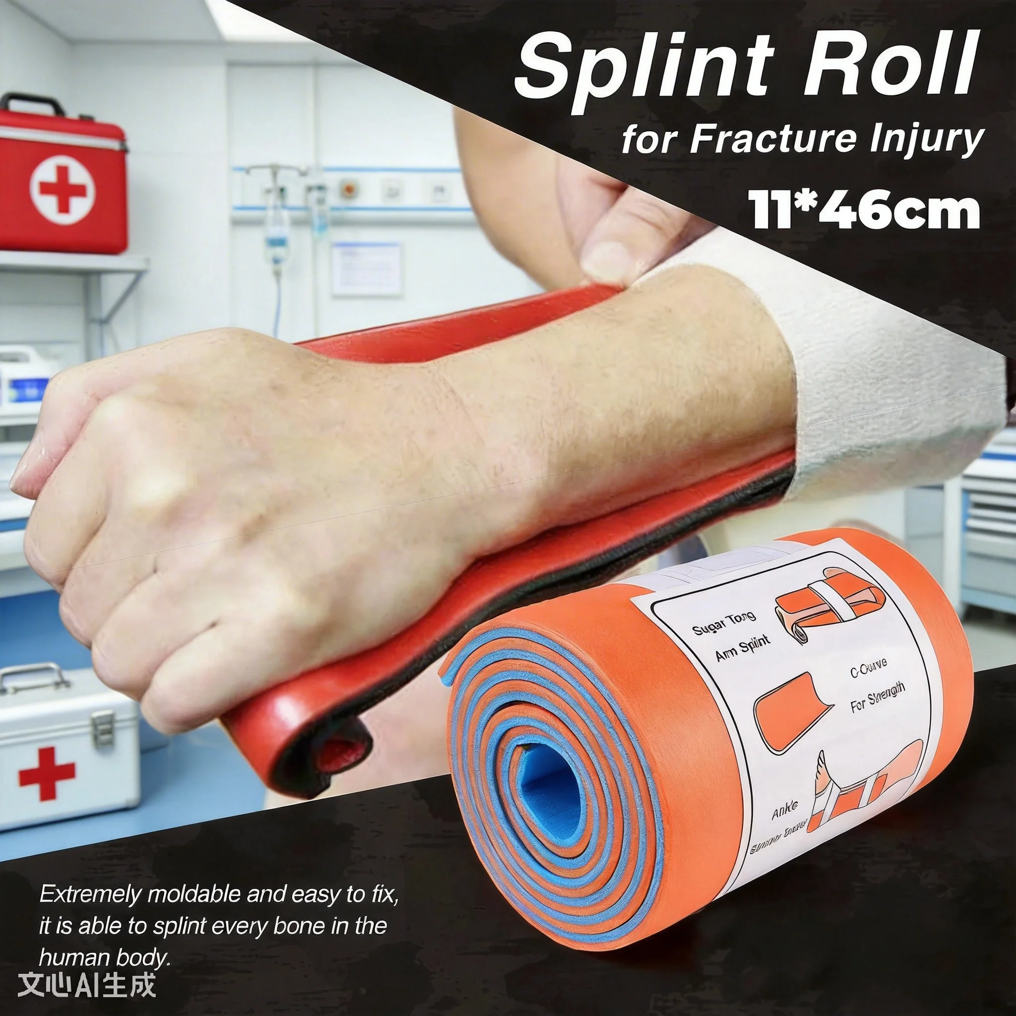 

Универсальная алюминиевая шина-ролик: медицинский полимер для экстренной фиксации костей в наборах для выживания на природе