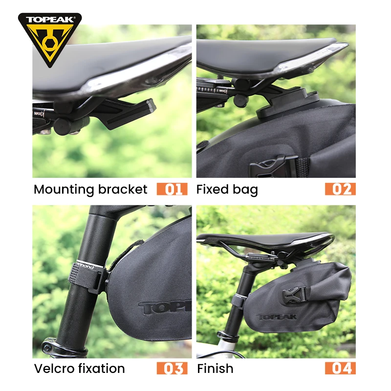 TOPEAK Bicycle Rear Bag Bike Seatpost Bag Waterproof MTB Road Bike Portable Quick-Release Rear Bicycle Saddle Bag With Holder