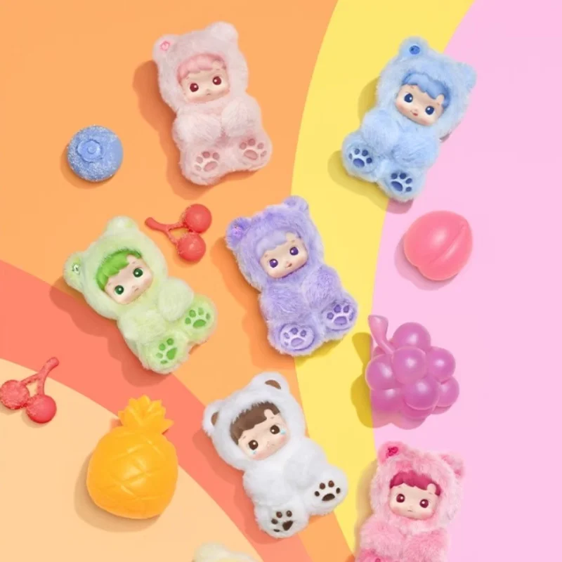 

New Bubble Mart Hacipupu Gummy Bear Soft Candy Series Vinyl Blind Box Plush Cute Collect Backpack Pendant Doll Mystery Box Gift