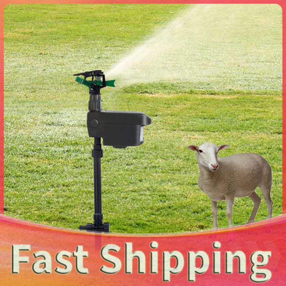 Solar Powered Water Sprayer Scaring Away Wild Animals Animal Sprayer Timing Sprinkle Irrigation System for Outdoor Use