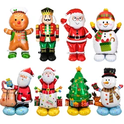 Christmas Balloons Santa Reindeer Snowman Gingerbread Christmas Tree Balloon Decoration For Xmas Holiday Party New Year Supplies