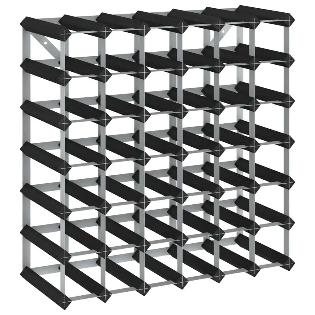 for 42 Bottle Wine Rack - Black Solid Pine Wood Storage for Home & Kitchen Organization