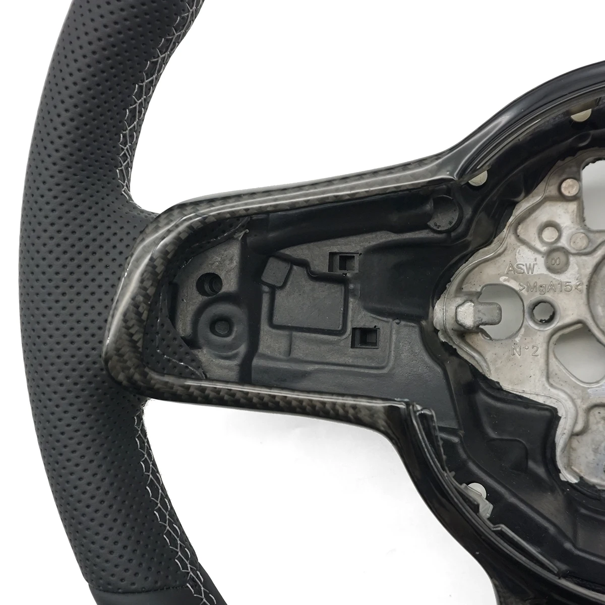 Suitable for VW Golf 7 MK7 R GTI GTS GTE GTD steering wheel with carbon fiber frame and Shift Paddles, Car Accessories