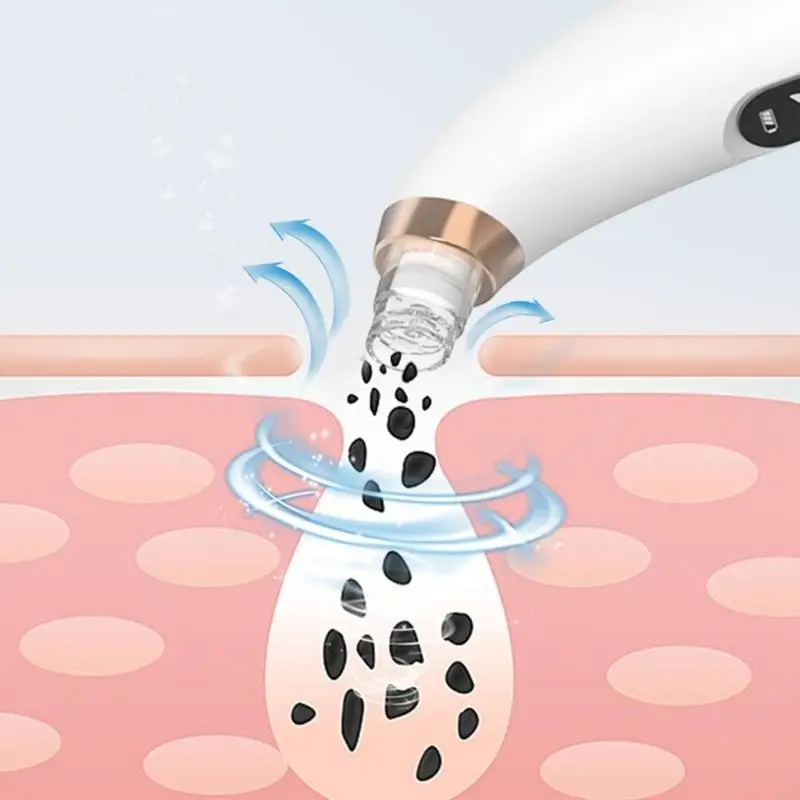 D0AB USB usb có thể sạc lại chu kỳ nước bong bóng tạo ra bàn chải mặt điện màu đen làm sạch công cụ chiết xuất pimple