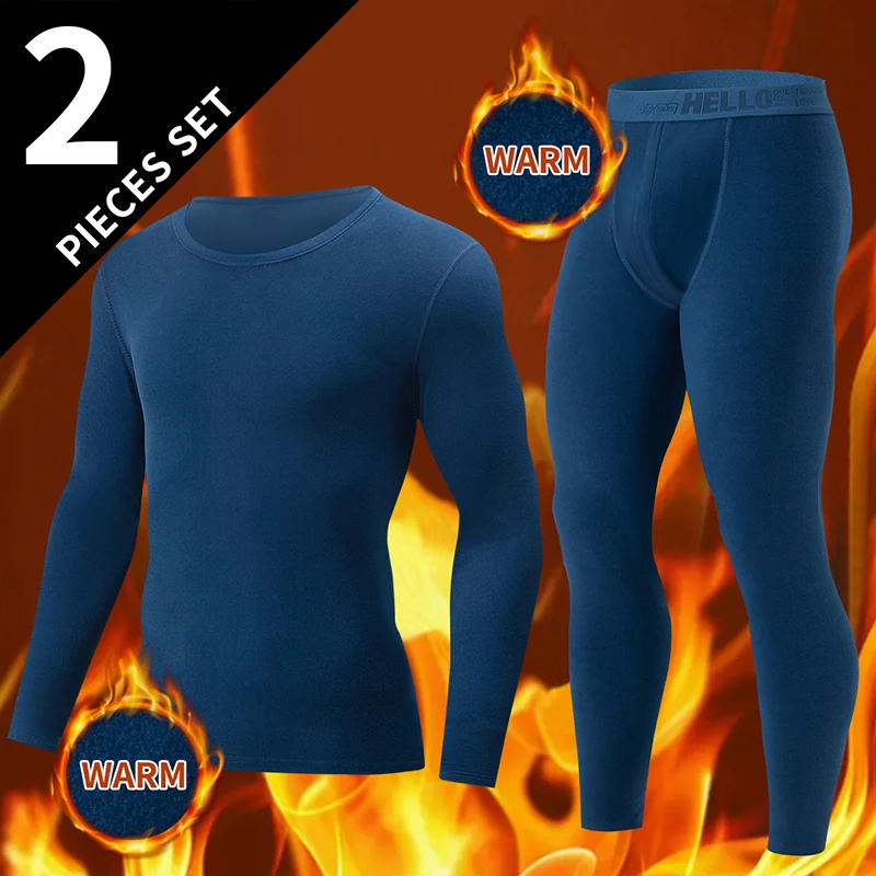 4-Piece /2-Piece Men\'s Long-sleeved Trousers In Autumn And Winter Thermal Underwear Casual Joker Sports Fitness Solid Color Suit