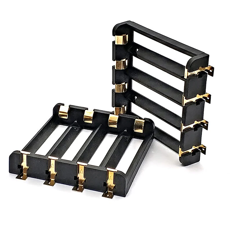 1/2/3/4 Sessions 3.7V 18650 Chip Gold Plated Battery Organizer With Copper Pin Rechargeable And Reusable Eco Friendly