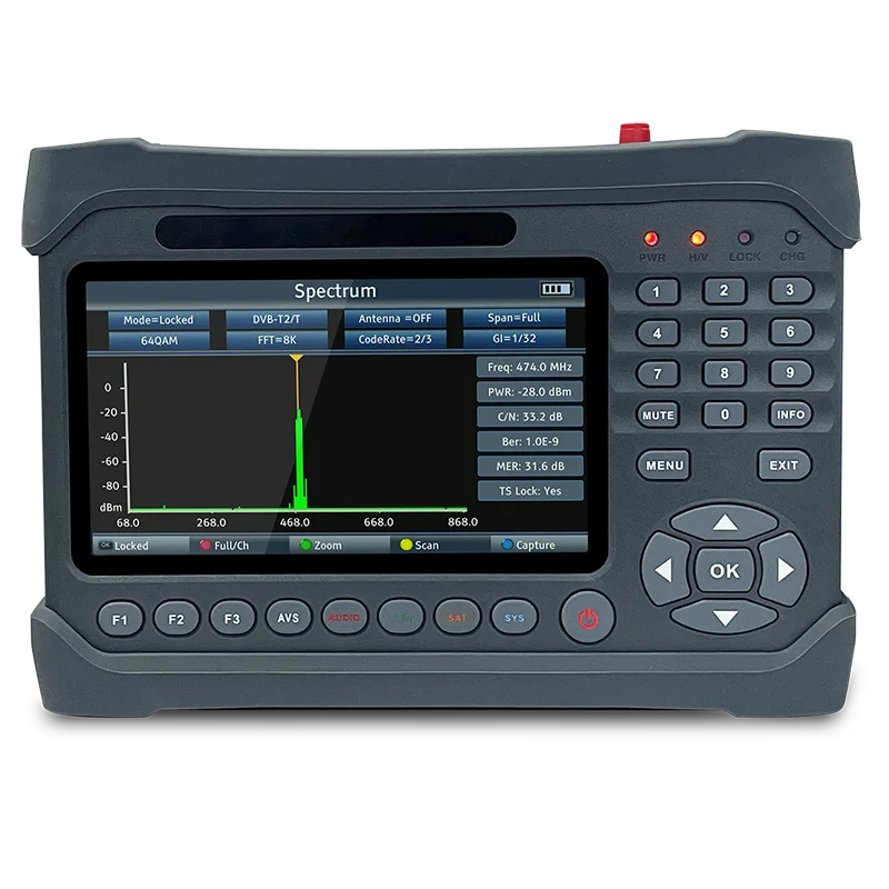 Digital Satellite Finder Signal Meter LCD DVB-S/S2X/T/T2/C Sat Finder For Dish Antenna Alignment