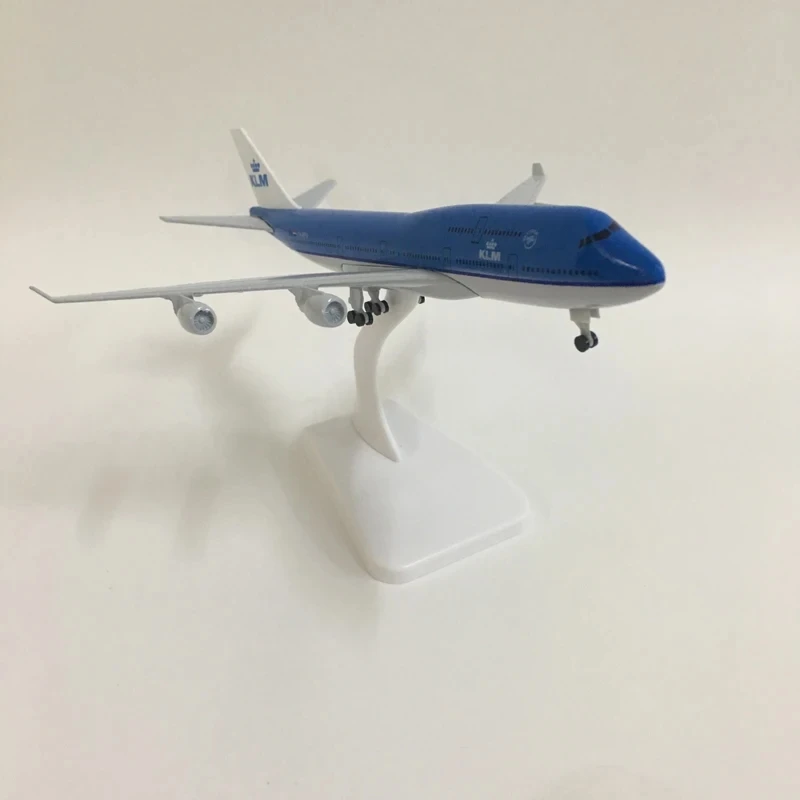 20cm 747 Boeing Model KLM B747 Airlines Airplane Boeing Metal Alloy Plane Model Aircraft w Wheels Landing Gears