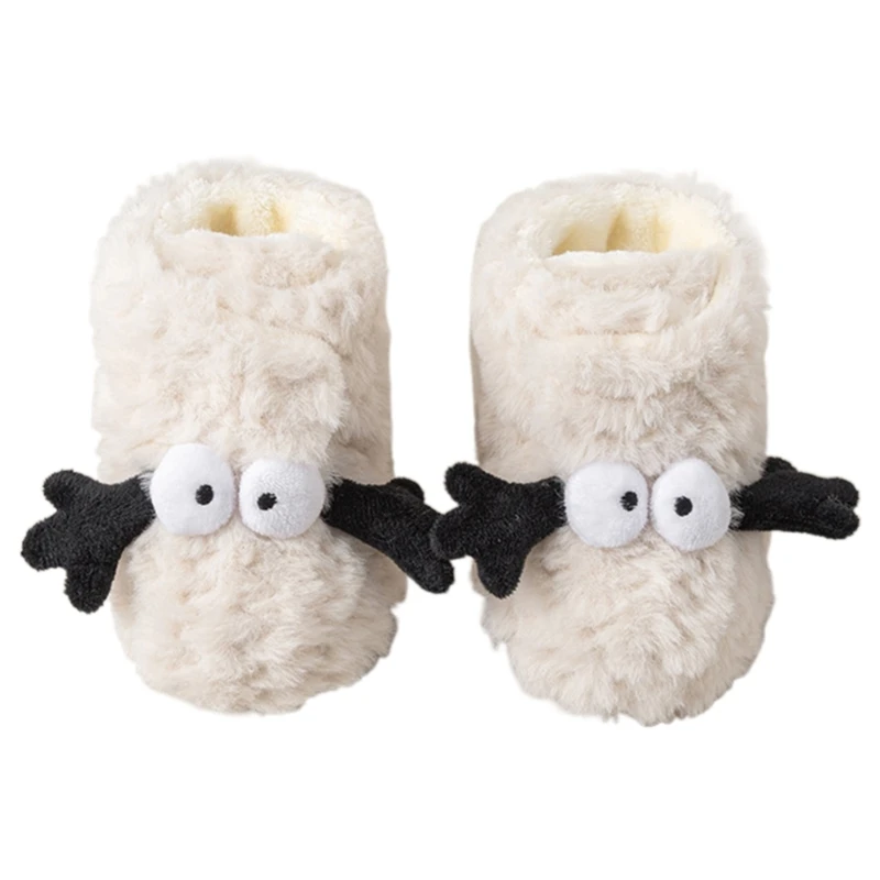 Stylish Patterned First Walkers Shoes Soft & Breathable Baby Booties Winter Warm Unisex Fleece Booties for Cold Weather