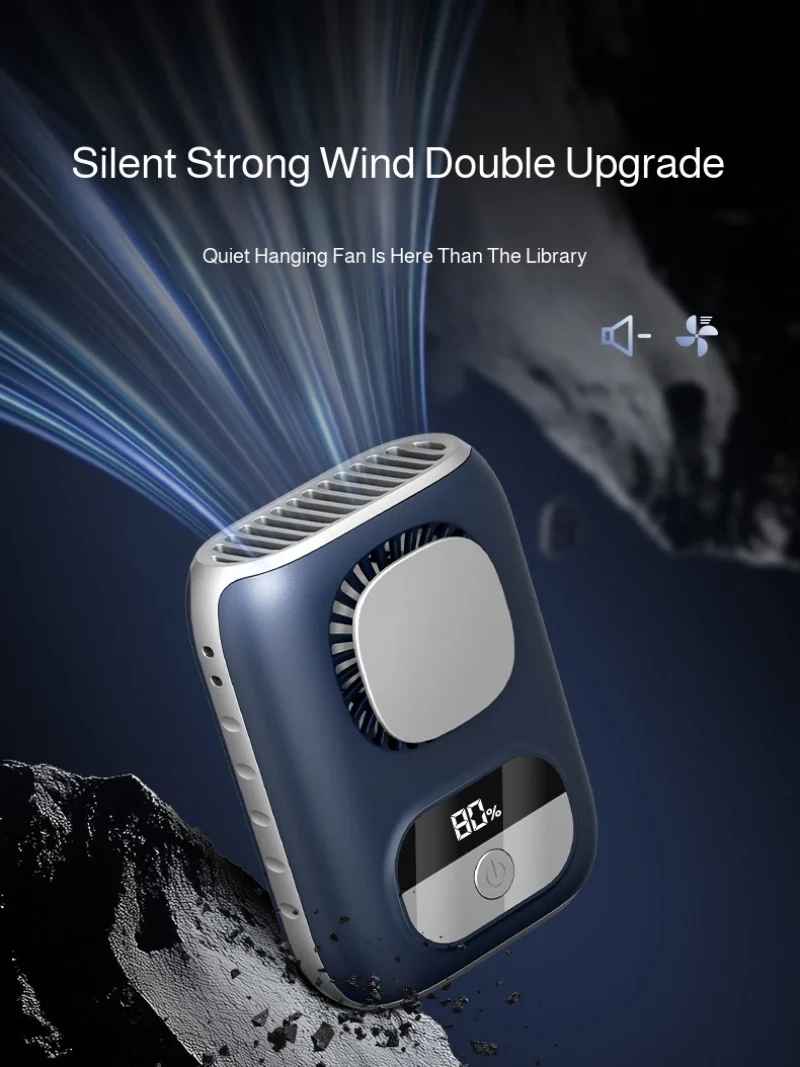 

2025 новый подвесной вентилятор на талии, портативный охлаждающий артефакт на талии, сильный ветер, открытый рыболовный сайт, работающий сильную шею