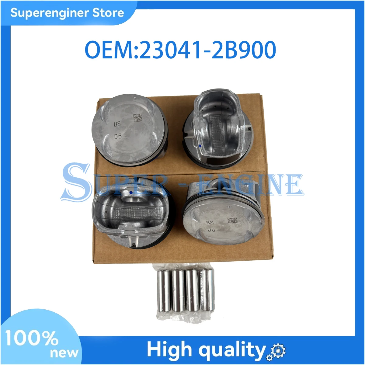 

4PCS Auto Engine Pistons Rings Set 23041-2B900 For Hyundai Accent Verna Creta Elantra HB20 Kia Forte Cerato 1.6L G4FG 230412B900