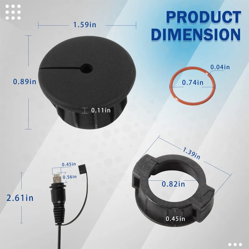 010-10550-00 Marine Network Cable,GMS 10 Cable 6 Feet with Split Connector and Waterproof Cap for Marine RJ45