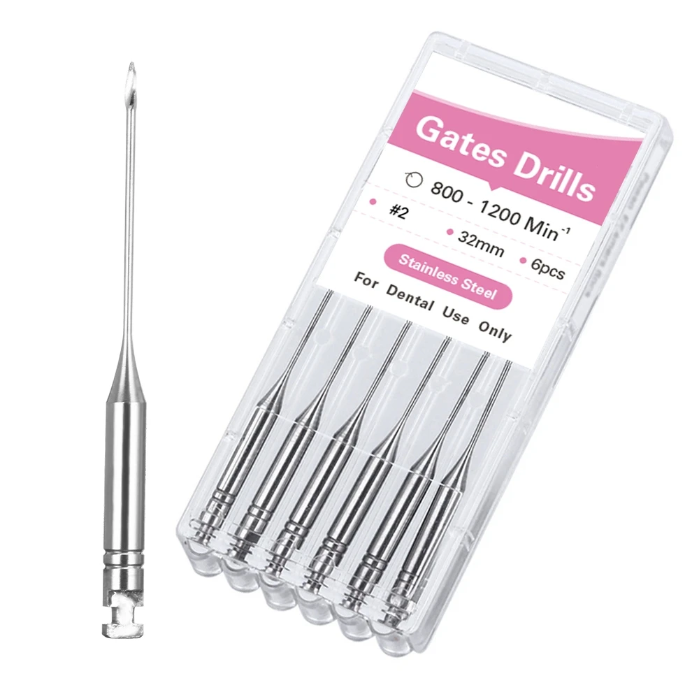 10 Sets AZDENT Zahnärztliche Endodontie-Bohrer Gates Glidden Peeso Reamer Endo-Feilen Rotierende Pastenträger für Motoranwendungen aus Edelstahl – Detail 10
