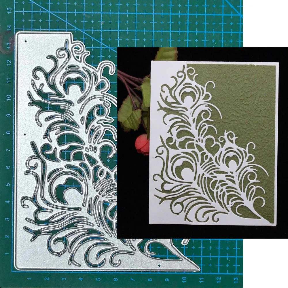 Feder Metall Schneidwerk zeuge Scrap booking DIY Metall Handwerk geschnitten Stanz form Vorlagen Schablone Fotoalbum Karte Herstellung Lieferungen