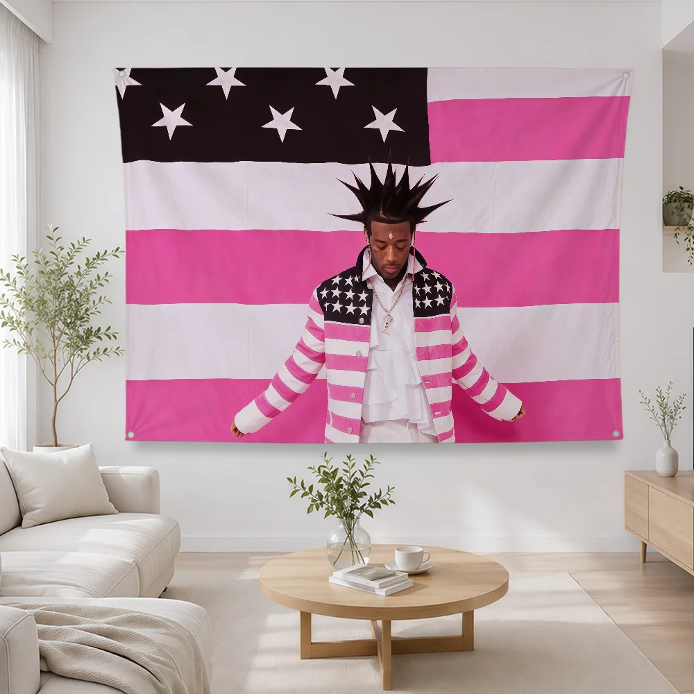 Singer L-Lil Uzi Vert Flag Polyester Banner Flags For Party Club Outdoor Interior Wall Paper Decoration Banner