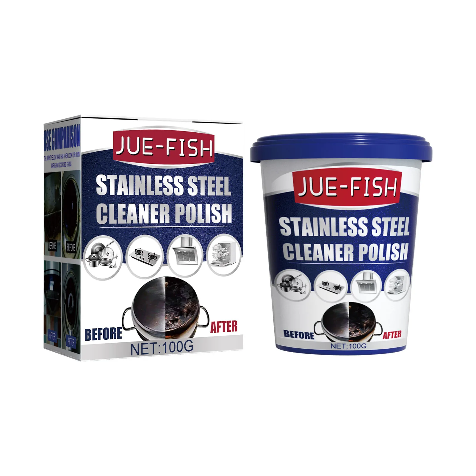 Pot Bottom Cleaner Stainless Steel Cookware Black Rust Clean Oil Descaling Polish Metal Surface Stainless Steel Cleaning Paste