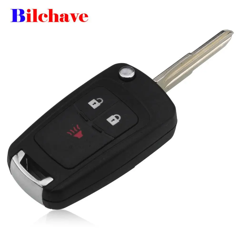 jingyuqin 3 Buttons for Chevrolet Spark 2013 - 2015 Flip Folding Remote Key Case Shell Case Fob Left Blade Replacement