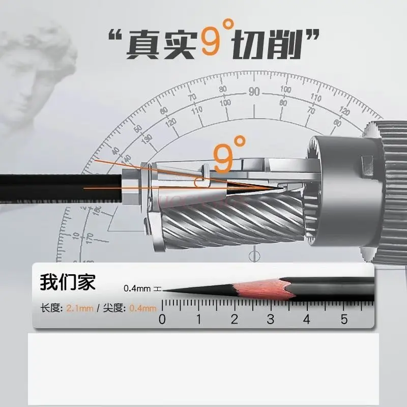 1pcs Sketching specific pencil sharpener, art novice shaking pen sharpener, quick drawing automatic electric pencil sharpener
