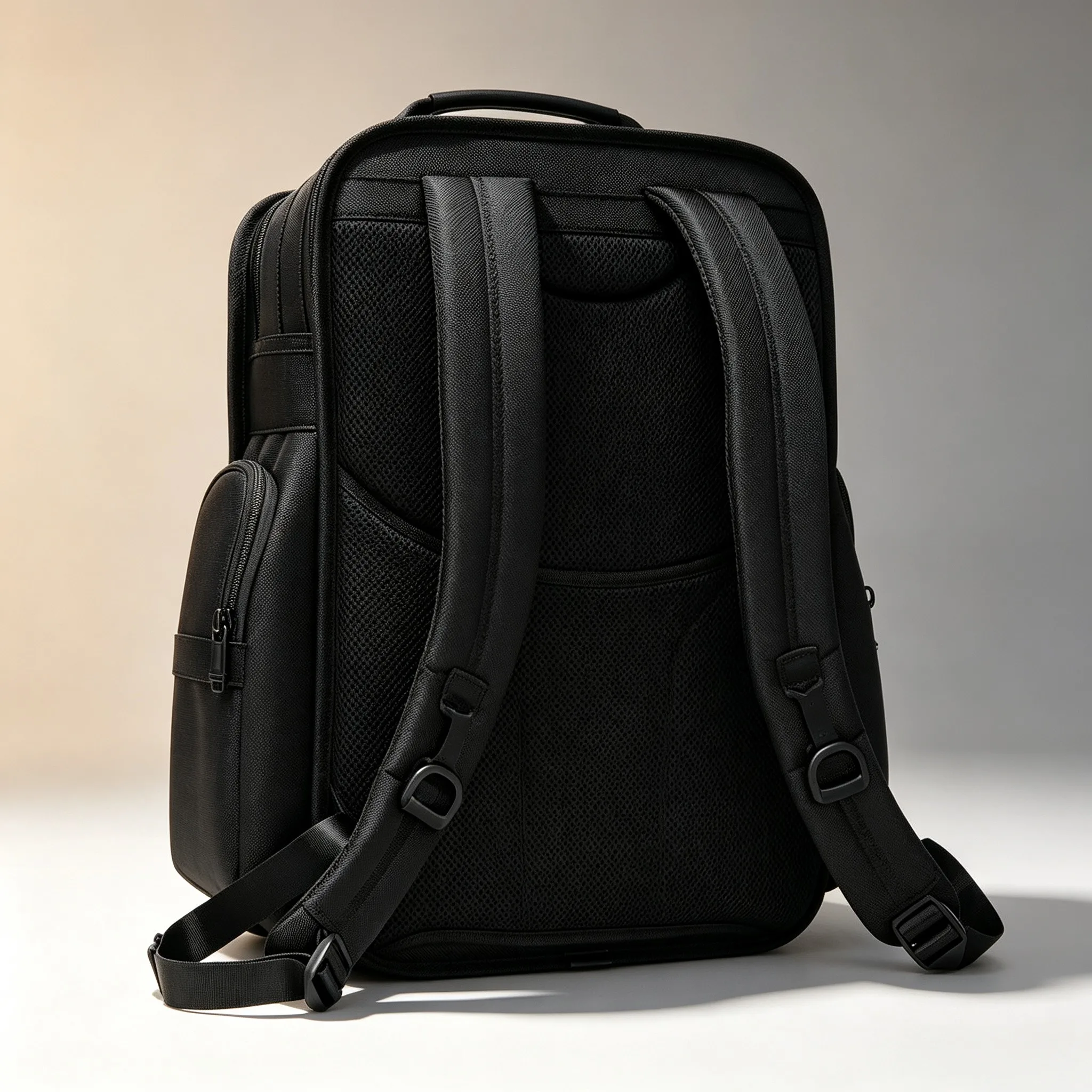 Men’s Durable Nylon Business Backpack, Large Laptop Rucksack for Travel, Spacious School Book Bag for Campus Daily Use view 4