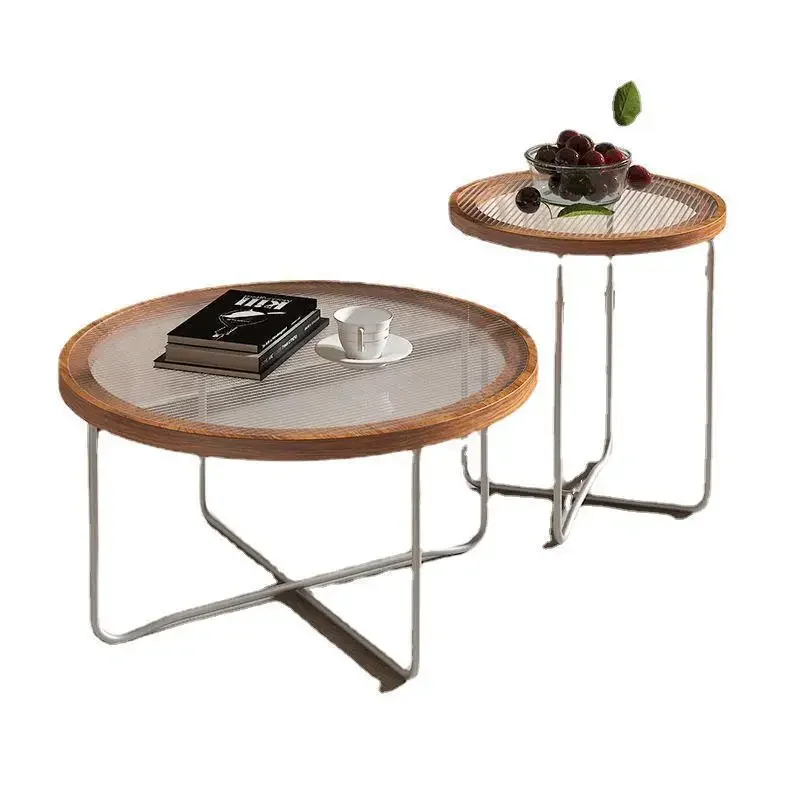 

Japanese style, Changhong, glass, coffee table, small table, round, medieval, minimalist