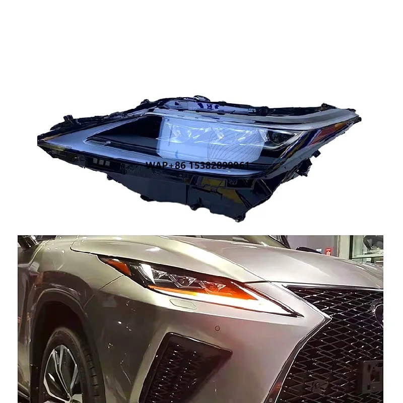 Maictop Car Accessories Facelift Three Lens Front Led Headlight for RX RX350 RX300 RX450h 2016-2019 Upgrade to 2020