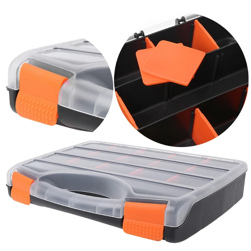 Plastic Carry Tool Storage Case Spanner Screwdriver Parts Hardware Organizer Box