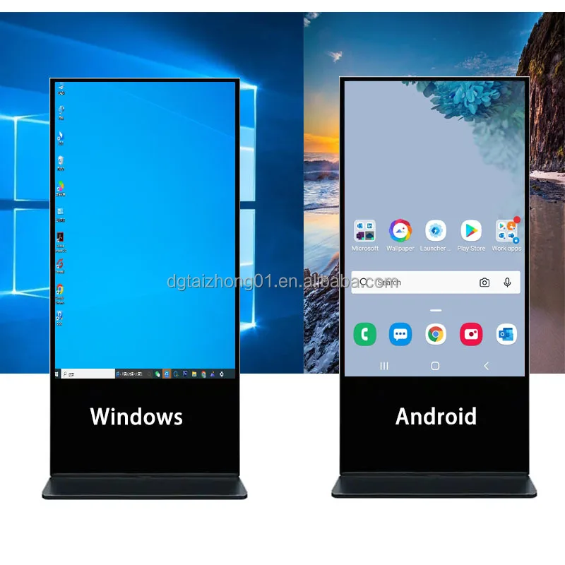 

Ультратонкая подставка для экрана, плакат, окно, дисплей, 43/55 дюймов, вертикальная цифровая вывеска, тотем Android 4 + 32 ГБ