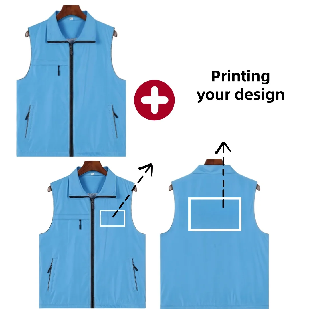 Customized Logo Summer New Style Sleeveless Thin Breathable Vest Event Volunteer Vest Universal Men And Women Event Work Vest