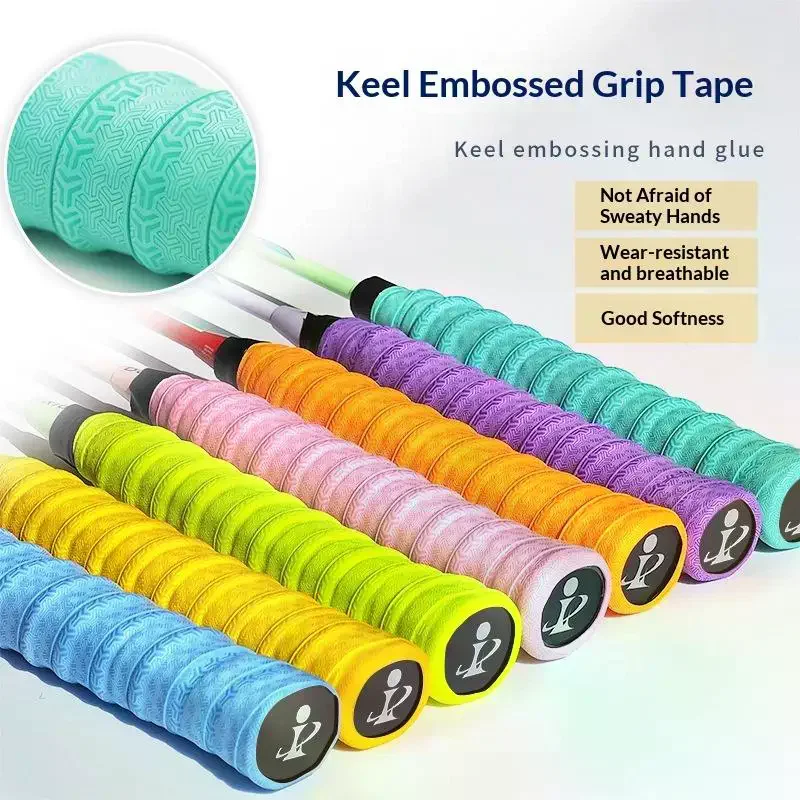 Badminton Hand Rubber Anti-slip Racket Grip Sport Overgrip Tape Tennis Overgrips Sweatband Racket Shock Absorption Grip Tape