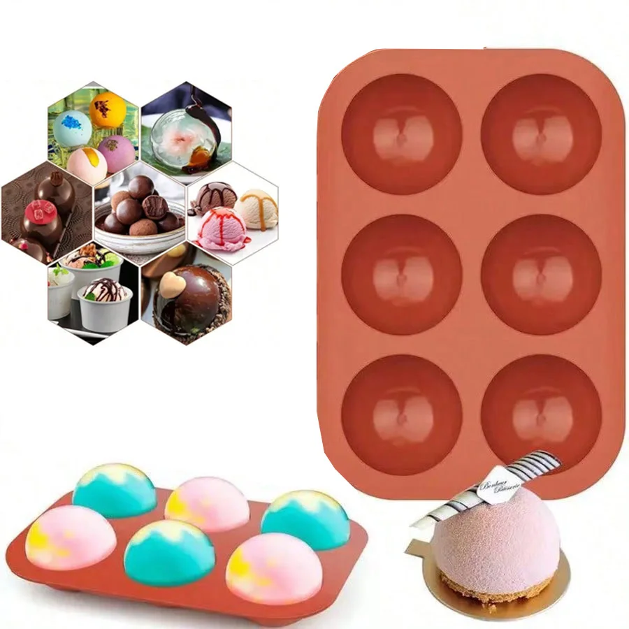 Half spherical silicone chocolate mold, half spherical cake mold, silicone dome baking mold DIY tool