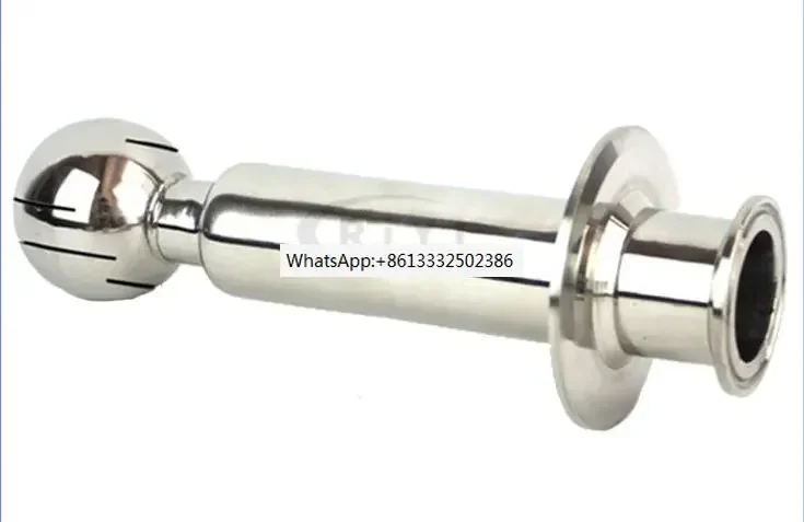 304 sanitary grade/stainless steel/dual card/automatic rotation/cleaning ball/extended clamp type/quick installation