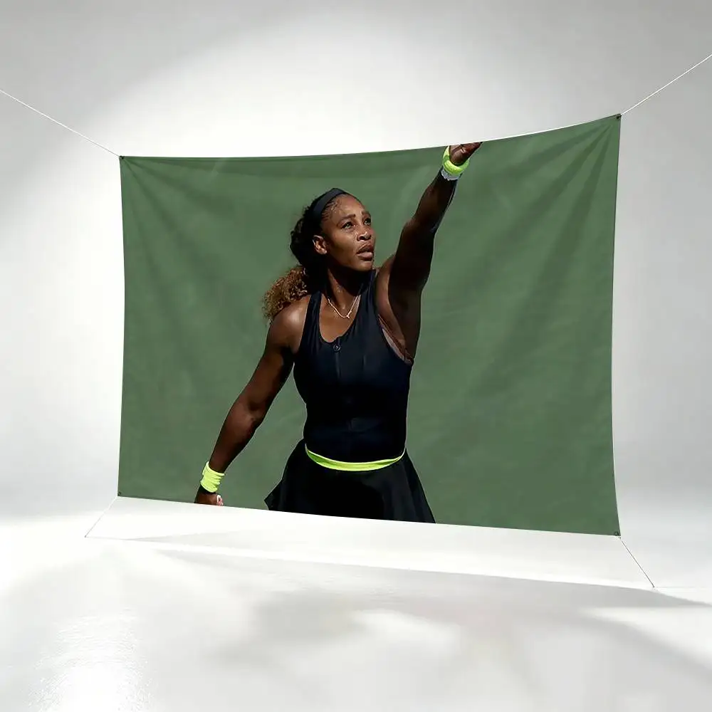 Tennis Player S-Serena Williams  Flags Wall Hanging Background Art Banner for Bedroom Home Outdoor Decor