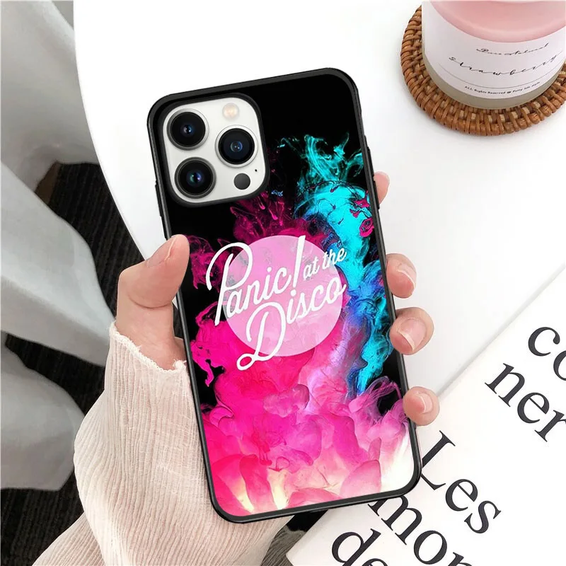 soft funda Panic At The Disco Phone Cover For iphone 16pro 15pro 14pro 11pro 12pro 13pro max 16plus 7 SE XR 12mini Coque Cases