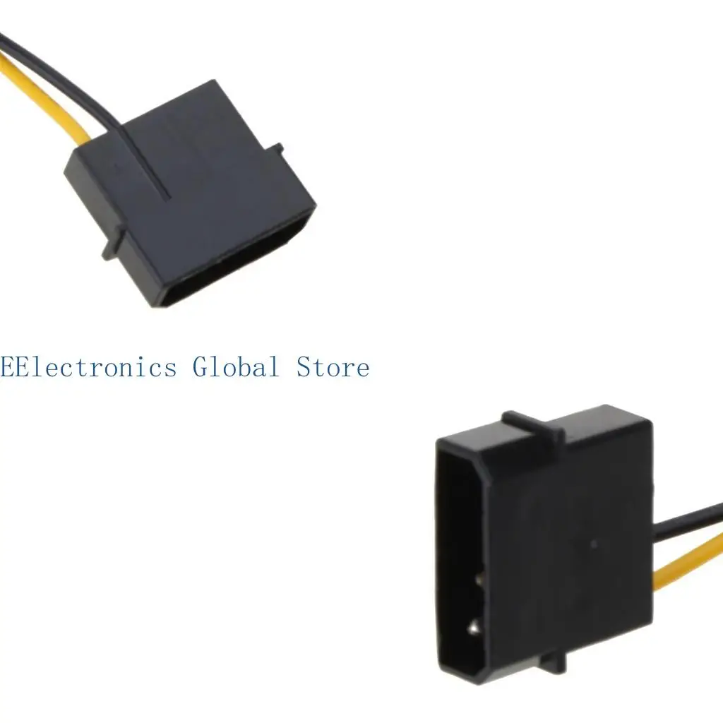 462B 20 großer D-Typ-4-Pin-IDE- auf 3-Pin-PC-Computer-CPU-Gehäuselüfter-Stromanschlusskabel-Adapter