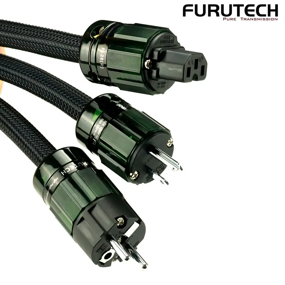 Furutech FP-3TS20 Alpha OCC HiFi Power Cable EU US Standard Plug Audiophile AC Power Cord For Amplifier DAC CD Player