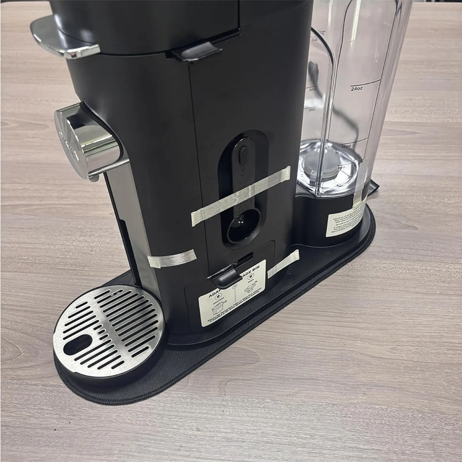 حصيرة منزلقة لآلة القهوة حصيرة ماكينة القهوة ذات الخدمة الواحدة مع حزام 16.5 × 5.9 بوصة وسادة مع قاعدة مضادة للانزلاق لـ #4