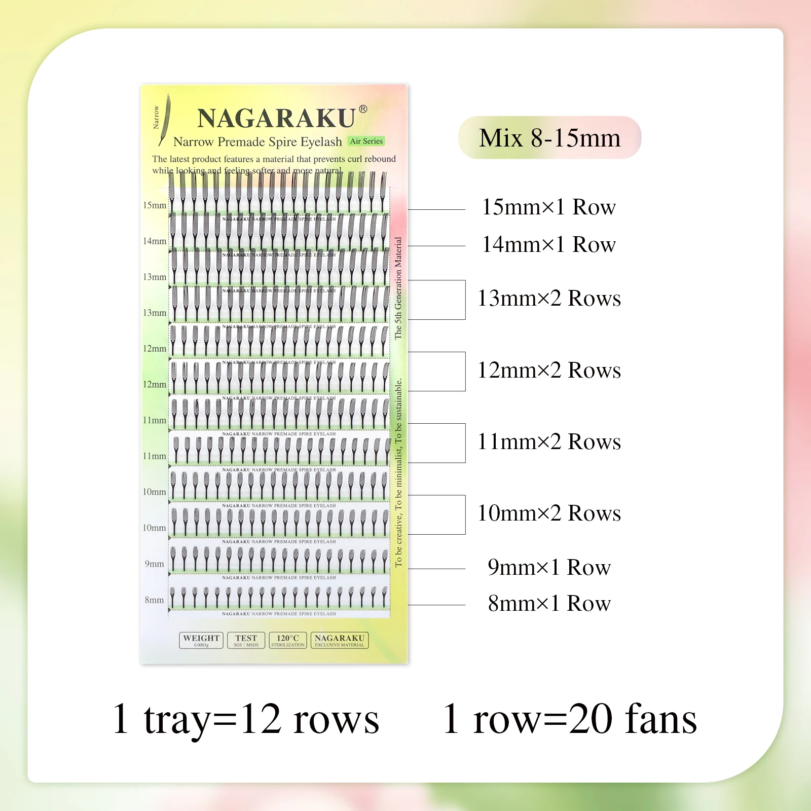 ขนตาปลอม NAGARAKU แบบปลายแหลม  ให้ลุคธรรมชาติ นุ่มฟู  แบบการ์ตูน