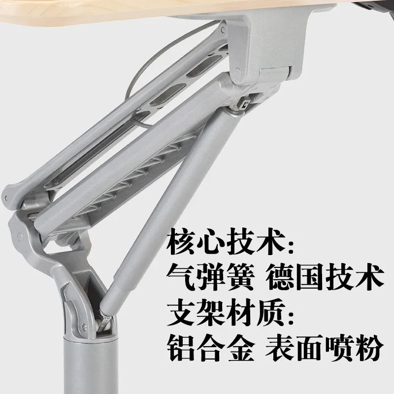 Meja angkat pneumatik, sofa otomatis sederhana yang dapat berdiri, meja malas yang dapat dipindahkan di samping tempat tidur