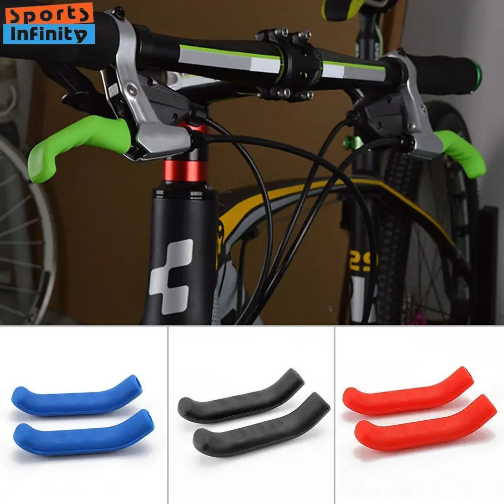 2pcs/Pair Bicycle Brake Handle Cover Universal Type Bike Brakes Silicone Sleeve Brakes Lever Protection Covers Cycling Accessory