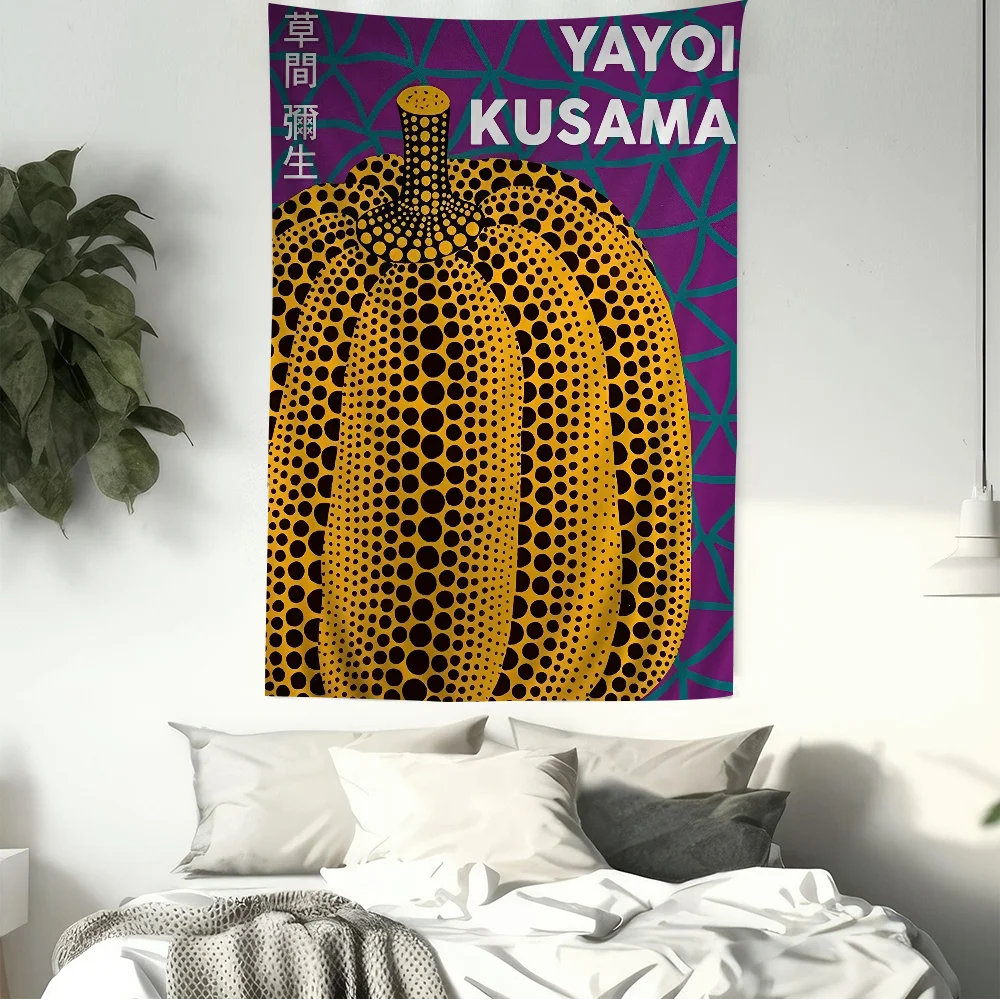 Yayoi Kusama Exhibition Hanging Bohemian Tapestry Bohemian Wall Tapestries Mandala Cheap Hippie Wall Hanging