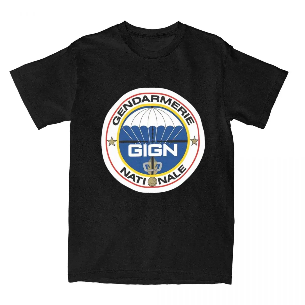 T Shirt National Gendarmerie Intervention Group 100 Cotton T Shirts GIGN France Tee Shirt for Man Summer Short Sleeve Tops