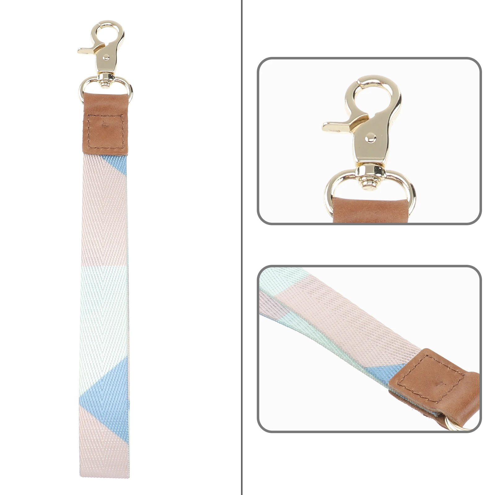 

Wrist Lanyard Wristlet Keychain Universal Keyring Strap Cowhide Hanging Ring Car Chain Decorative Practical MultiPurpose