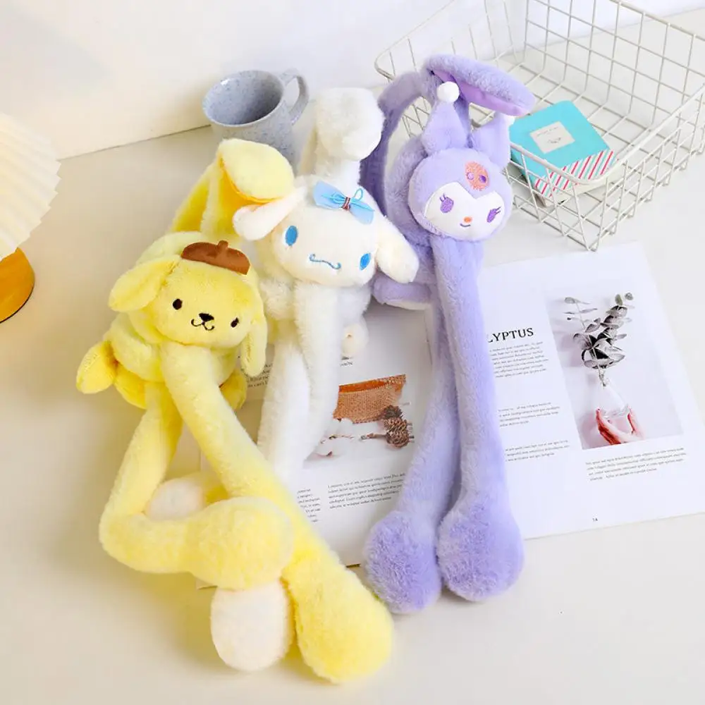 Sanrios Kawaii Cinnamoroll Pluche Oorbeschermers Oren Bewegen Anime Kuromi Melodie Winter Dikker Warme Zachte Schattig Meisje Student Festival Gift