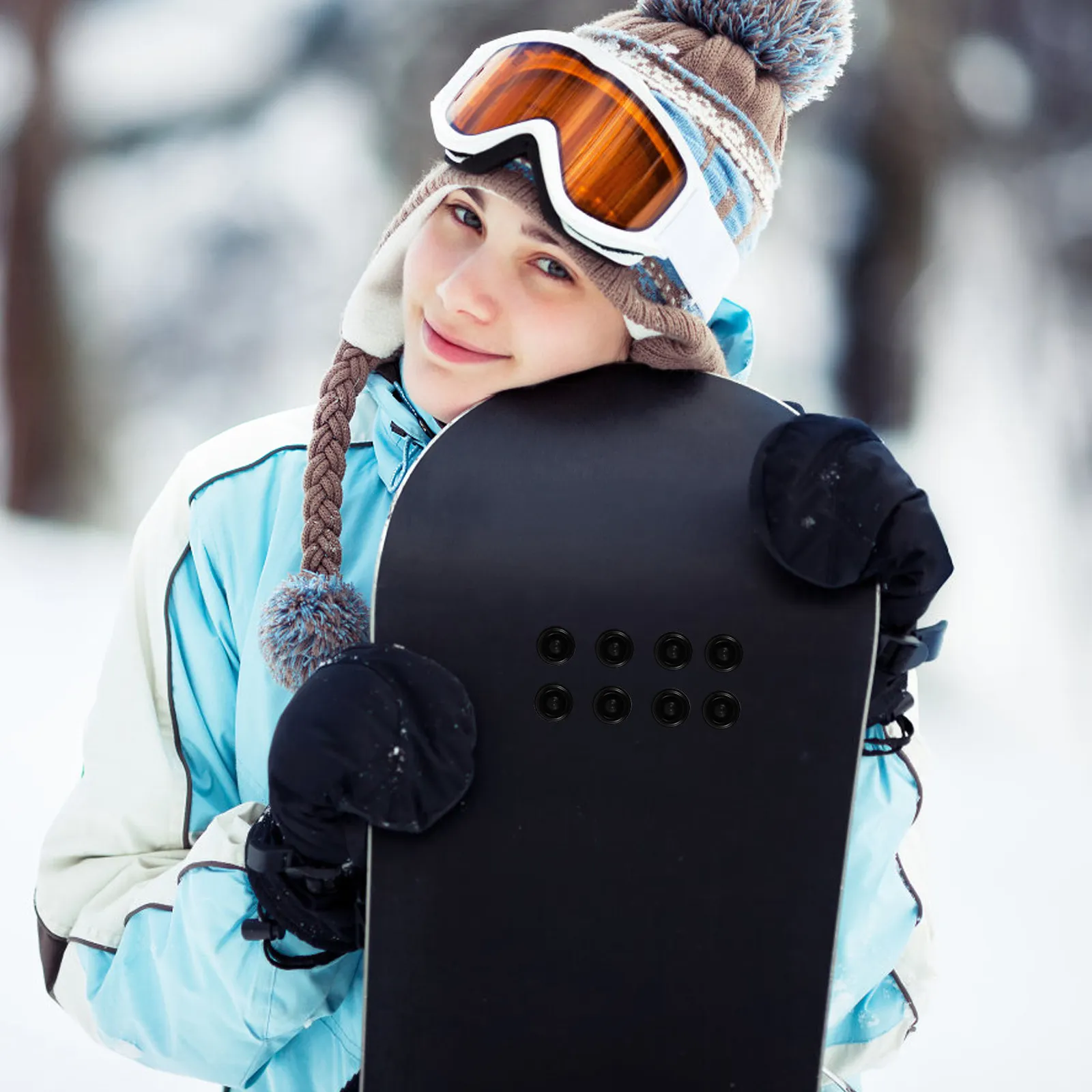 

50Pcs Snowboard Grip Pads Anti Slip Adhesive Traction Stickers for Enhanced Stability Control Safety Winter Sports Snowboarding